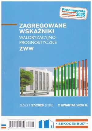 Sekocenbud ZWW Zagregowane wskaźniki waloryzacyjno-prognostyczne 2 kwartał 2026; zeszyt 37/2026