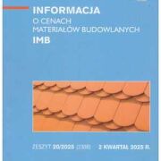 Sekocenbud IMB Informacja o cenach materiałów budowlanych 2 kwartał 2025
