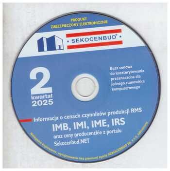 CD Sekocenbud RMS 2 kwartał 2025  Informacja o cenach czynników produkcji: IMB, IMI, IME, IRS.