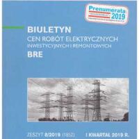 Sekocenbud BRE Biuletyn cen robót elektrycznych 1 kwartał 2019; zeszyt 8/2019