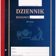 Dziennik budowy 20 stron - niekopiujący