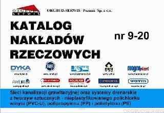 KNR 9-20 Sieci kanalizacji grawitacyjnej oraz systemy drenarskie z tworzyw sztucznych-nieplastyfikowanego polichlorku winylu (PVC-U), polipropylenu (PP) i polietylenu (PE).