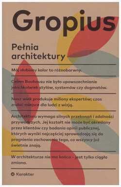 Pełnia architektury. Walter Gropius. wyd. 2
