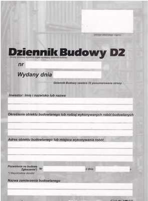 Dziennik budowy D2-2023 - 32 strony