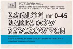 KNR 0-45 Roboty rozbiórkowe z płyt dachowych azbestocementowych.