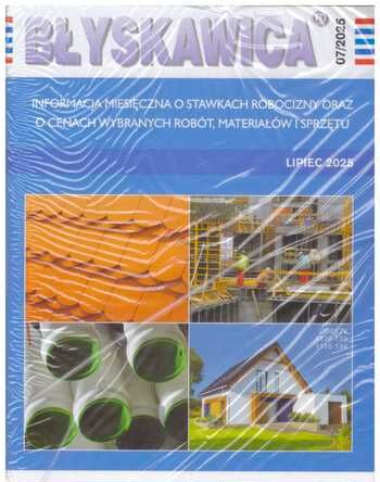 Błyskawica 7/2025  informacja miesięczna o stawkach robocizny oraz o cenach wybranych robót, materiałów i sprzętu.