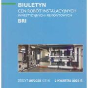 Sekocenbud BRI Biuletyn cen robót instalacyjnych 2 kwartał 2025, zeszyt nr 26/2025