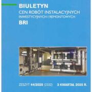 Sekocenbud BRI Biuletyn cen robót instalacyjnych 3 kwartał 2025, zeszyt nr 44/2025