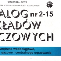 KNR 2-15 WAC Instalacje wewnętrzne wodociągowe, kanalizacyjne, gazowe i C.O.