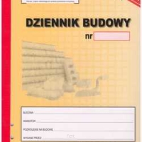 Dziennik budowy samokopiujący 20 kartek.