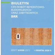 Sekocenbud BRR Biuletyn cen robót remontowo-budowlanych oraz zabytkowych 1 kwartał 2026; zeszyt 9/2026