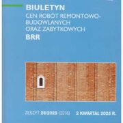 Sekocenbud BRR Biuletyn cen robót remontowo-budowlanych oraz zabytkowych 2 kwartał 2025; zeszyt 28/2025
