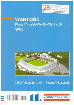 Sekocenbud  WKI Wartość Kosztorysowa Inwestycji 3 kwartał 2025; zeszyt 53/2025