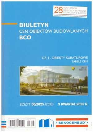 Sekocenbud BCO część 1 obiekty kubaturowe - 3 kwartał 2025; zeszyt 50/2025
