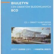 Sekocenbud BCO część 1 obiekty kubaturowe - 1 kwartał 2025; zeszyt 13/2025