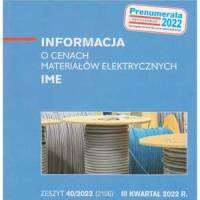 Sekocenbud IME Informacja o cenach materiałów elektrycznych 3 kwartał 2022