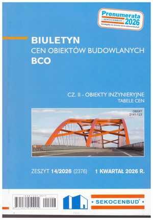 Sekocenbud BCO część 2 obiekty inżynieryjne  - 1 kwartał 2026; zeszyt 14/2026