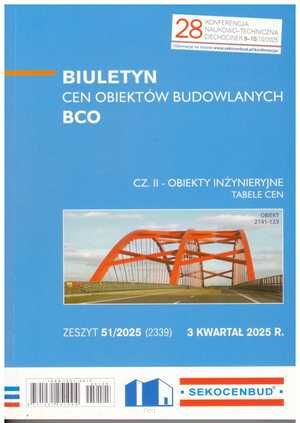 Sekocenbud BCO część 2 obiekty inżynieryjne  - 3 kwartał 2025; zeszyt 51/2025