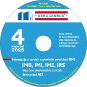 CD Sekocenbud RMS 4 kwartał 2025  Informacja o cenach czynników produkcji: IMB, IMI, IME, IRS.