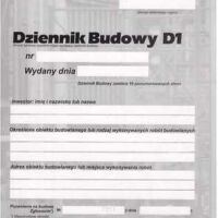 Dziennik budowy D1-2023 - 16 stron