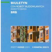 Sekocenbud BRB Biuletyn cen robót budowlanych-inwestycyjnych 3 kwartał 2025; zeszyt 43/2025