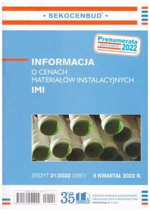 Sekocenbud IMI Informacja o cenach materiałów instalacyjnych 2 kwartał 2025