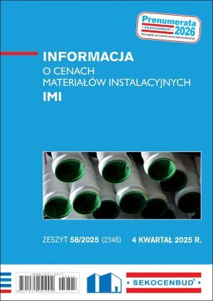 Sekocenbud IMI Informacja o cenach materiałów instalacyjnych 4 kwartał 2025