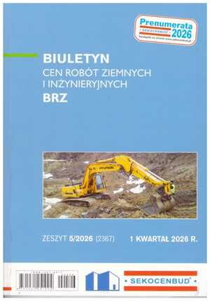 Sekocenbud BRZ Biuletyn cen robót ziemnych i inżynieryjnych 1 kwartał 2026