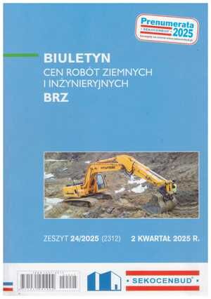Sekocenbud BRZ Biuletyn cen robót ziemnych i inżynieryjnych 2 kwartał 2025
