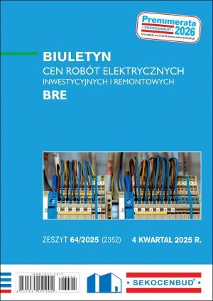 Sekocenbud BRE Biuletyn cen robót elektrycznych 4 kwartał 2025