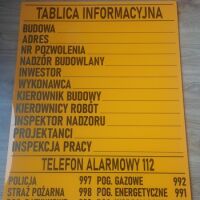 Tablica Informacyjna 70x90cm