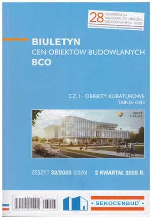 Sekocenbud BCO część 1 obiekty kubaturowe - 2 kwartał 2025; zeszyt 32/2025
