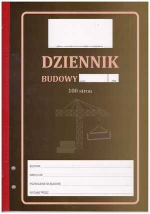 Dziennik budowy 100 stron - niekopiujący