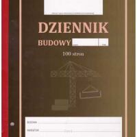 Dziennik budowy 100 stron - niekopiujący