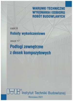 WTWIORB B17/2021 Roboty wykończeniowe. Podłogi zewnętrzne z desek kompozytowych