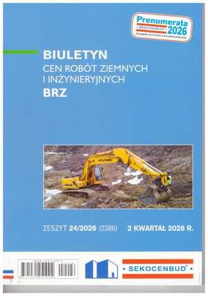 Sekocenbud BRZ Biuletyn cen robót ziemnych i inżynieryjnych 2 kwartał 2026