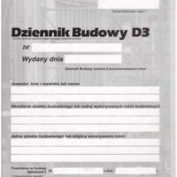 Dziennik budowy D3-2023 - 8 stron