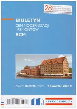 Sekocenbud BCM Biuletyn cen modernizacji i remontów 2 kwartał 2025; zeszyt 34/2025