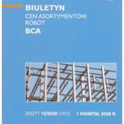 Sekocenbud BCA Biuletyn cen asortymentów robót 1 kwartał 2026, zeszyt 10/2026