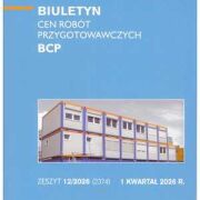 Sekocenbud BCP Biuletyn cen robót przygotowawczych 1 kwartał 2026; zeszyt 12/2026