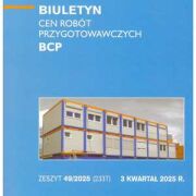 Sekocenbud BCP Biuletyn cen robót przygotowawczych 3 kwartał 2025; zeszyt 49/2025