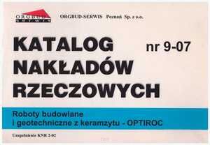 KNR 9-07 Roboty budowlane i geotechniczne z keramzytu - OPTIROC.