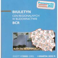 Sekocenbud BCR Biuletyn cen regionalnych w budownictwie 1 kwartał 2022 r. zeszyt 17/2022