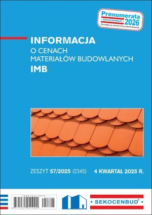 Sekocenbud IMB Informacja o cenach materiałów budowlanych 4 kwartał 2025; zeszyt 57/2025