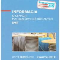 Sekocenbud IME Informacja o cenach materiałów elektrycznych 2 kwartał 2022; zeszyt 
