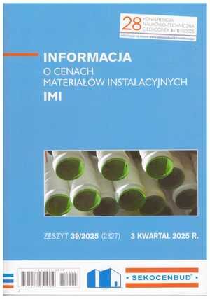 Sekocenbud IMI Informacja o cenach materiałów instalacyjnych 3 kwartał 2025