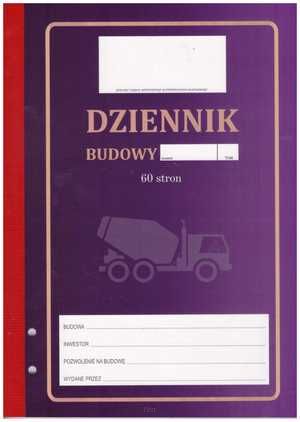 Dziennik budowy 60 stron - niekopiujący