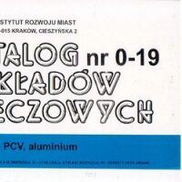 KNR 0-19 Stolarka - PCV, aluminium.