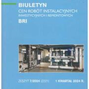 Sekocenbud BRI Biuletyn cen robót instalacyjnych 1 kwartał 2024 zeszyt 7/2024